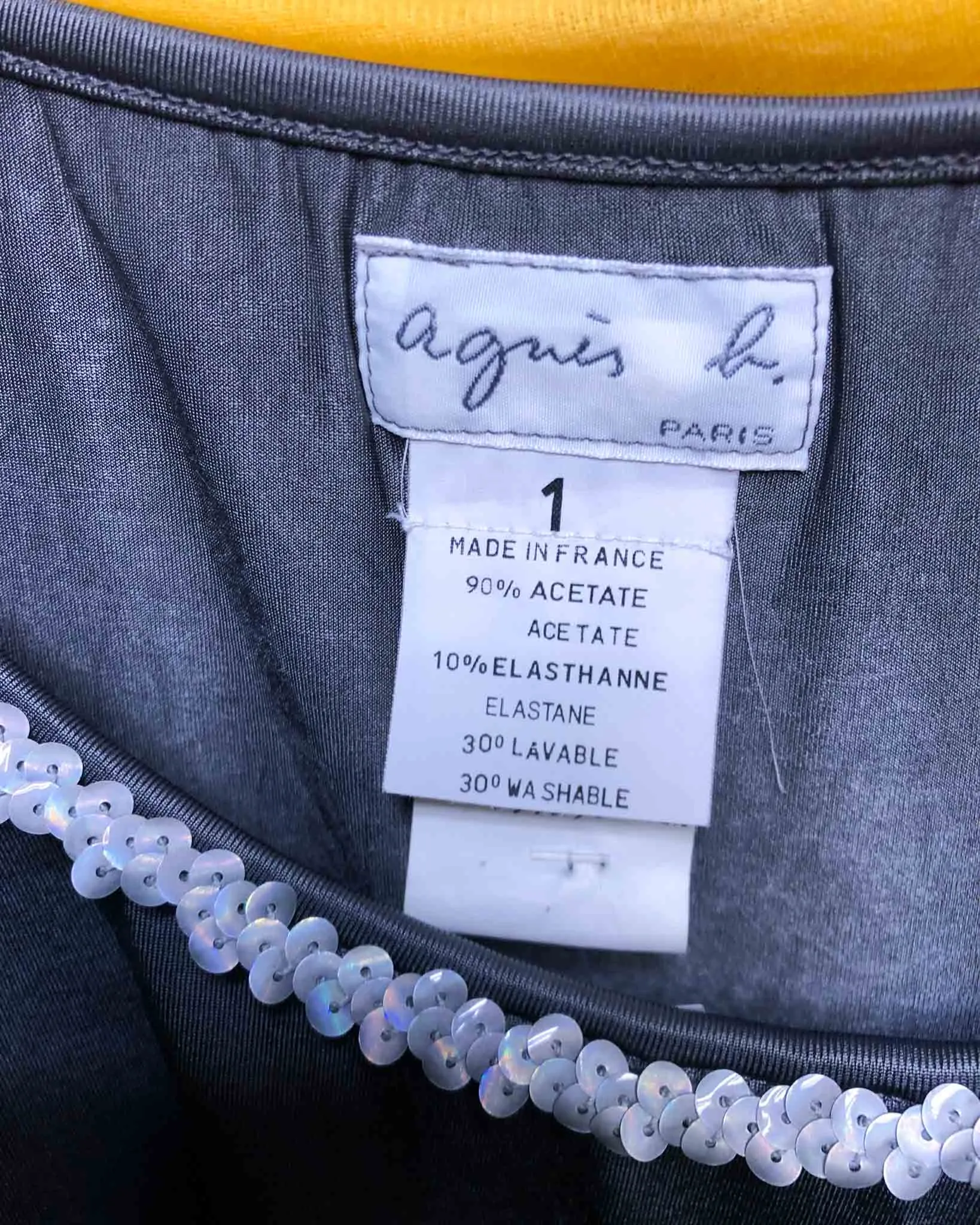 Size 1 (8) | Agnès B Silver Y2K Babydoll Top
