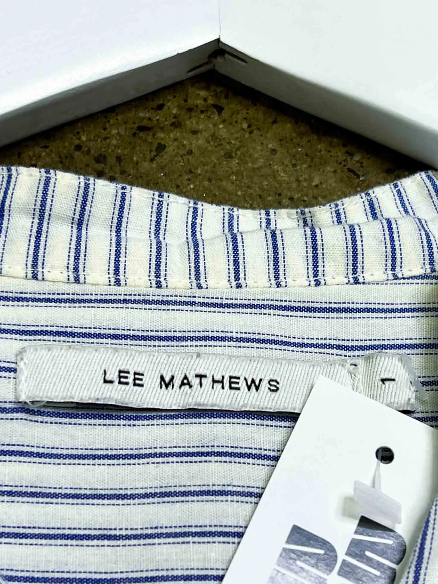 Size 1 (8) | Lee Mathews Collarless Button Down Shirt