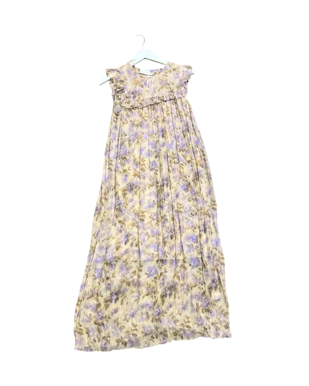Size 1 (8) | Zimmermann Stranded Bib Floral Midi Dress