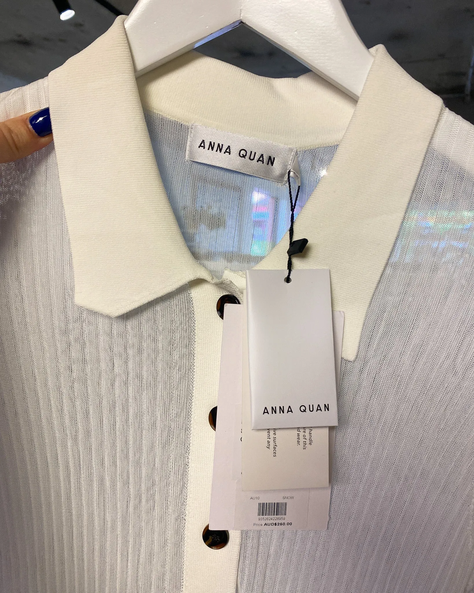 Size 10 | Anna Quan Knit Polo Top