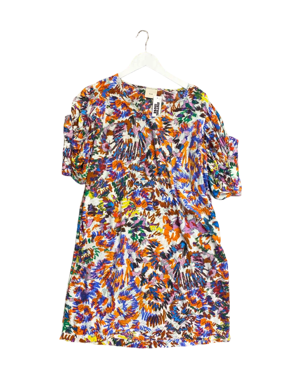 Size 10 | Elk Print Viscose Dress
