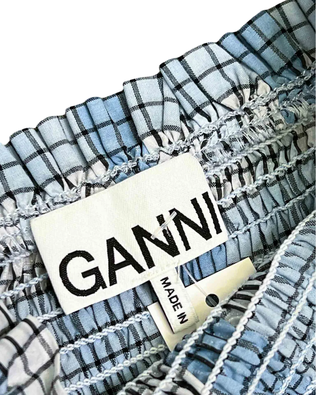 Size 10 | Ganni Seersucker Check Long Dress