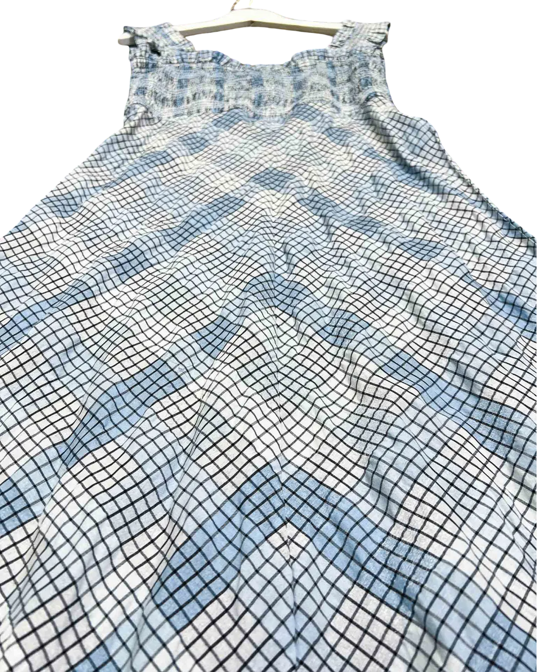 Size 10 | Ganni Seersucker Check Long Dress