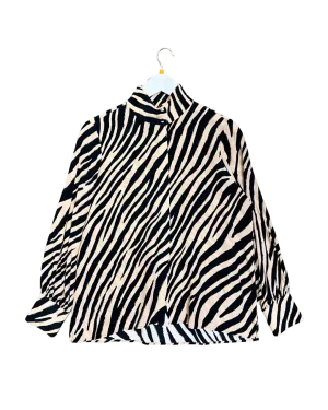 Size 12 | Husk Silk Zebra Print Top