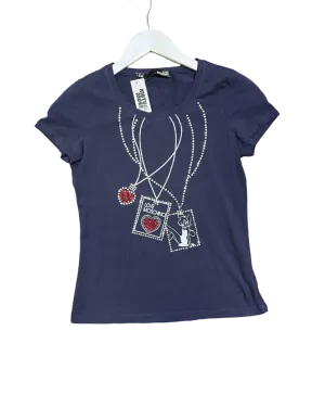 Size 12 | Love Moschino Diamante Studded Baby Tee