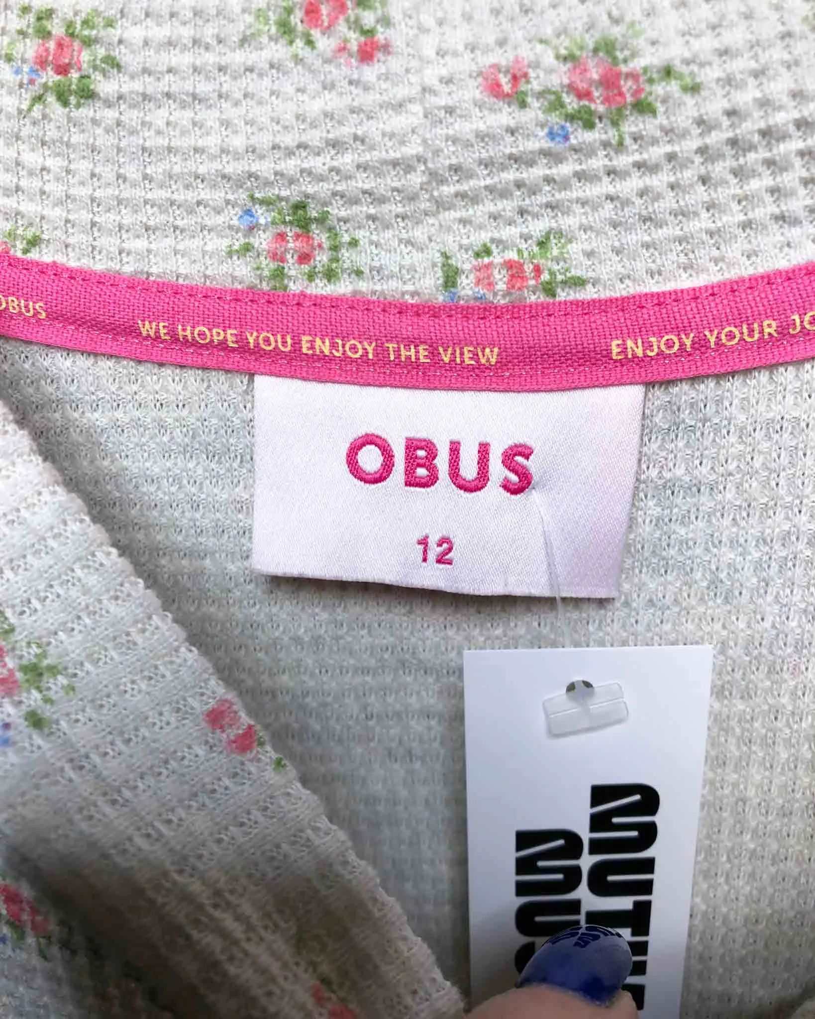 Size 12 | Obus Floral Waffle Knit T-Shirt