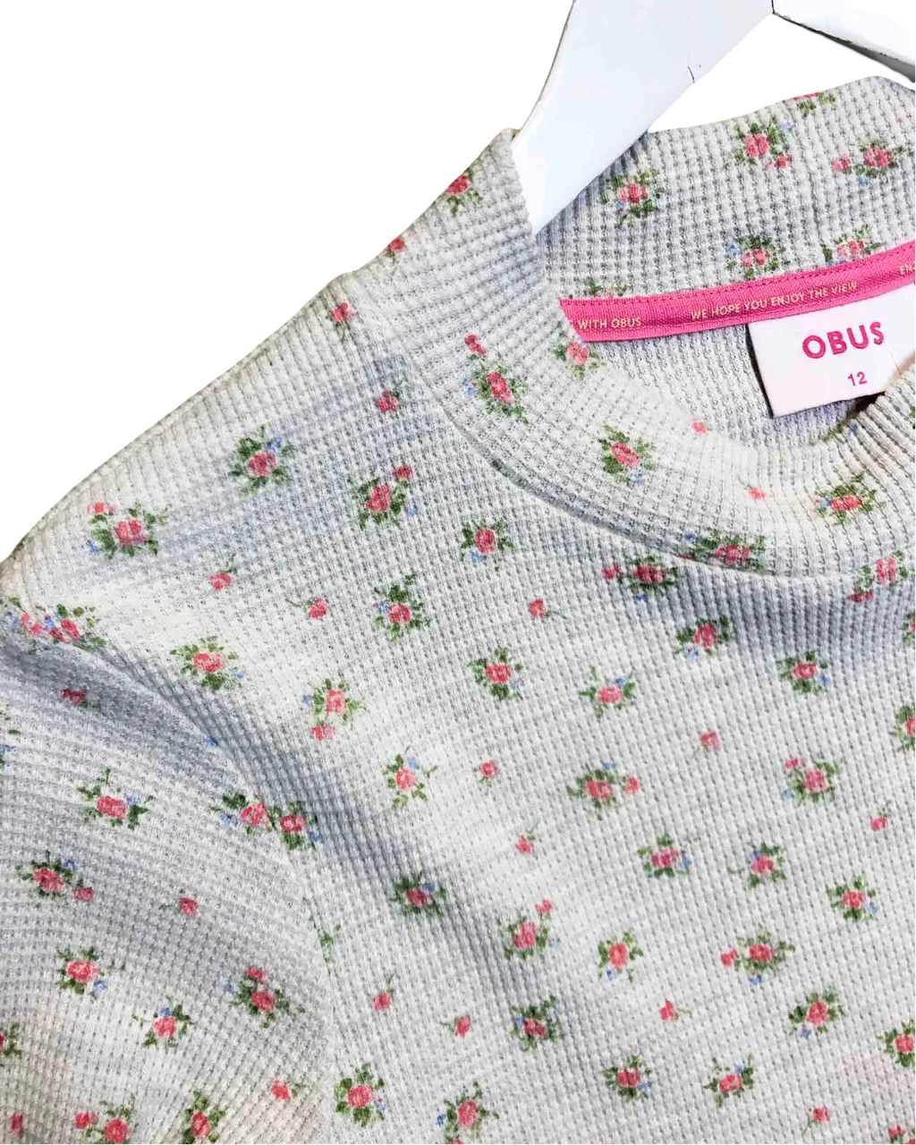 Size 12 | Obus Floral Waffle Knit T-Shirt