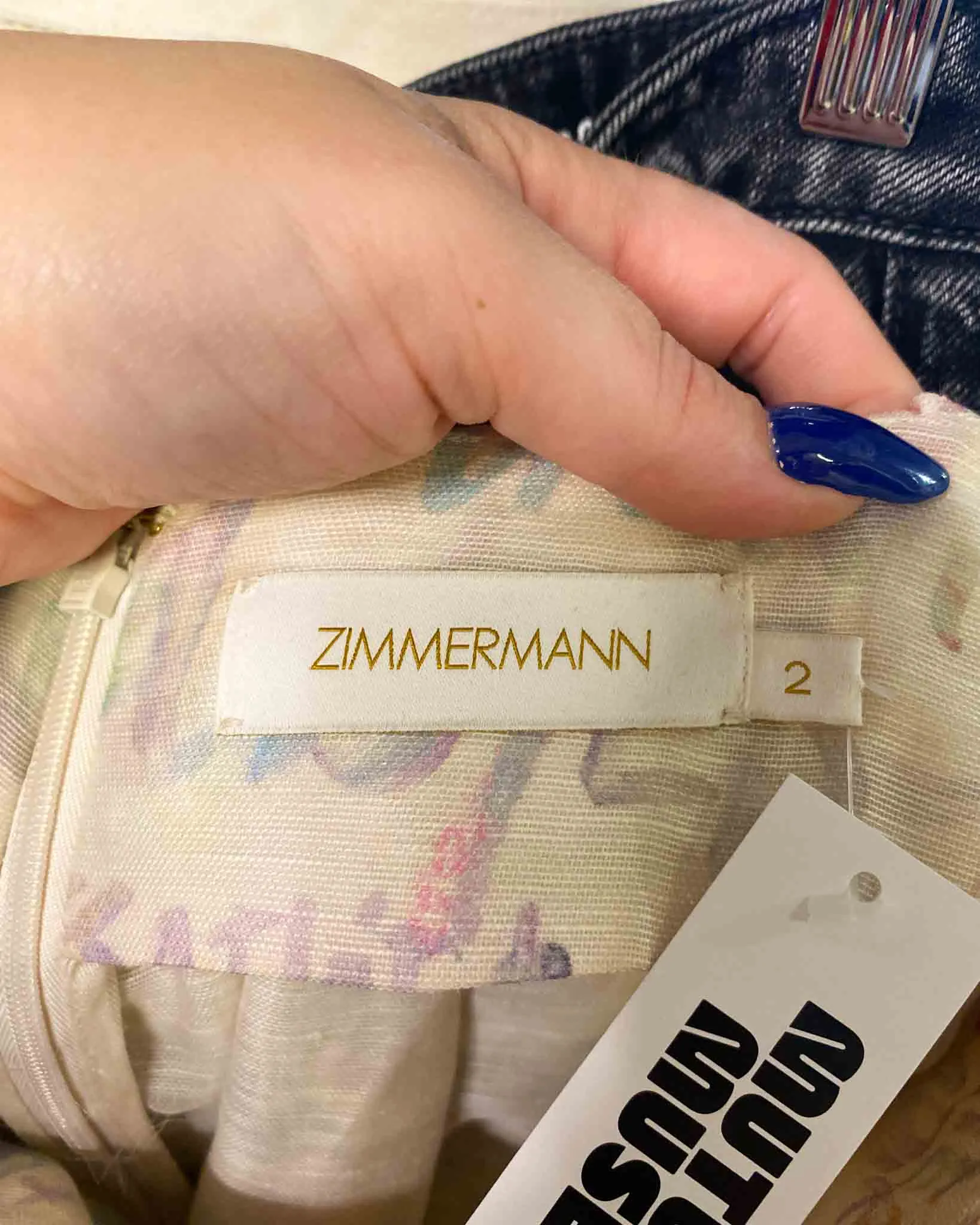 Size 2 (10) | Zimmermann Gathered Silk Mini Skirt