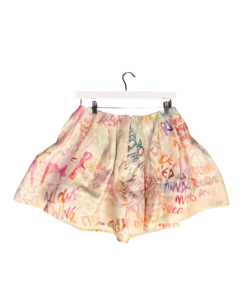 Size 2 (10) | Zimmermann Gathered Silk Mini Skirt