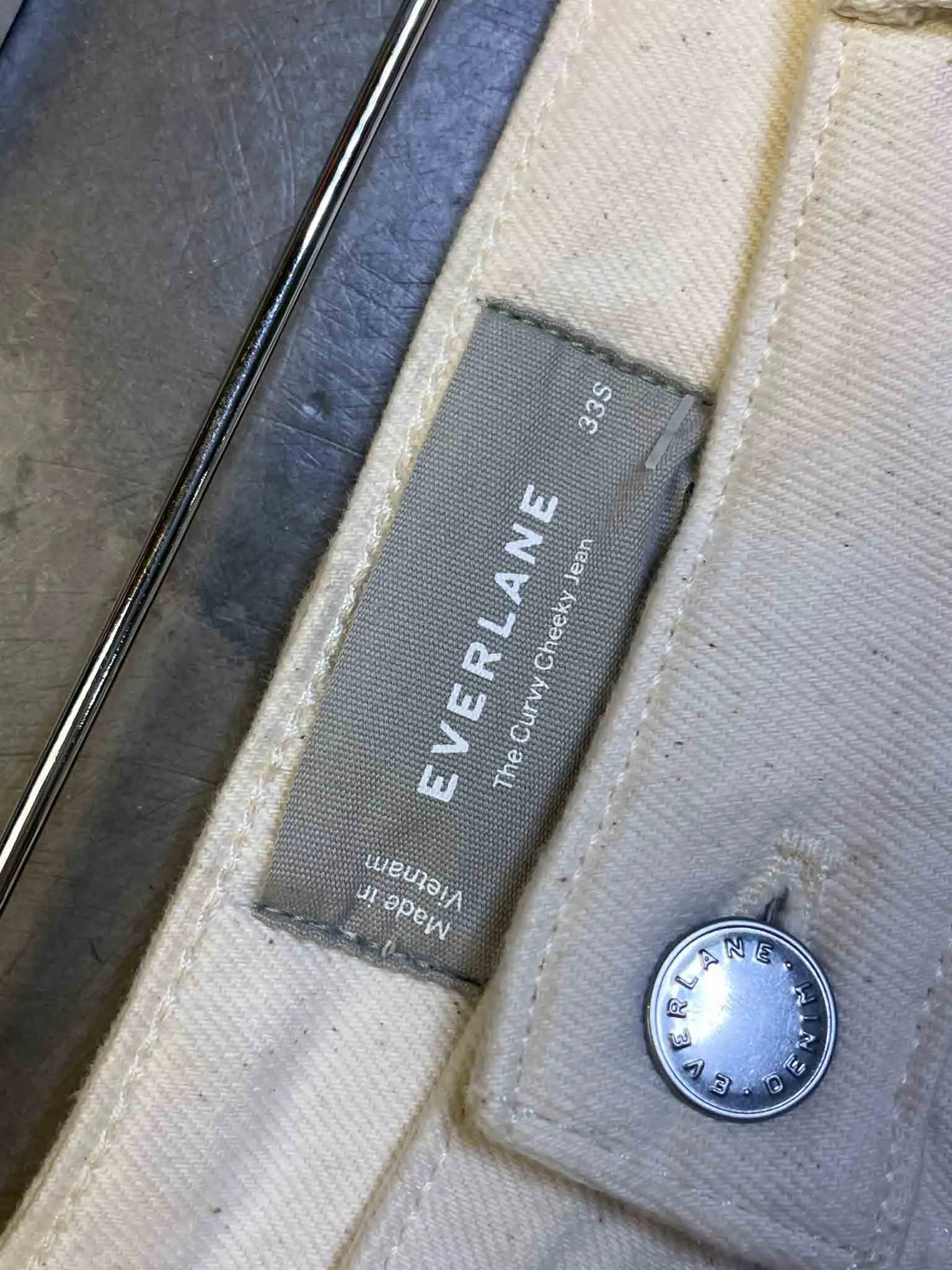 Size 33 | Everlane Tapered Cream Jeans