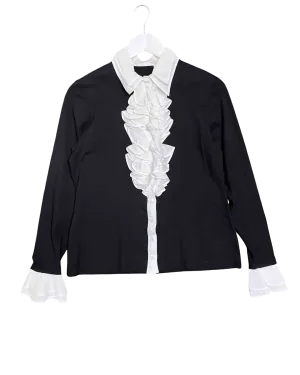Size 44 (XL) | Anne Fontaine Ruffle Shirt