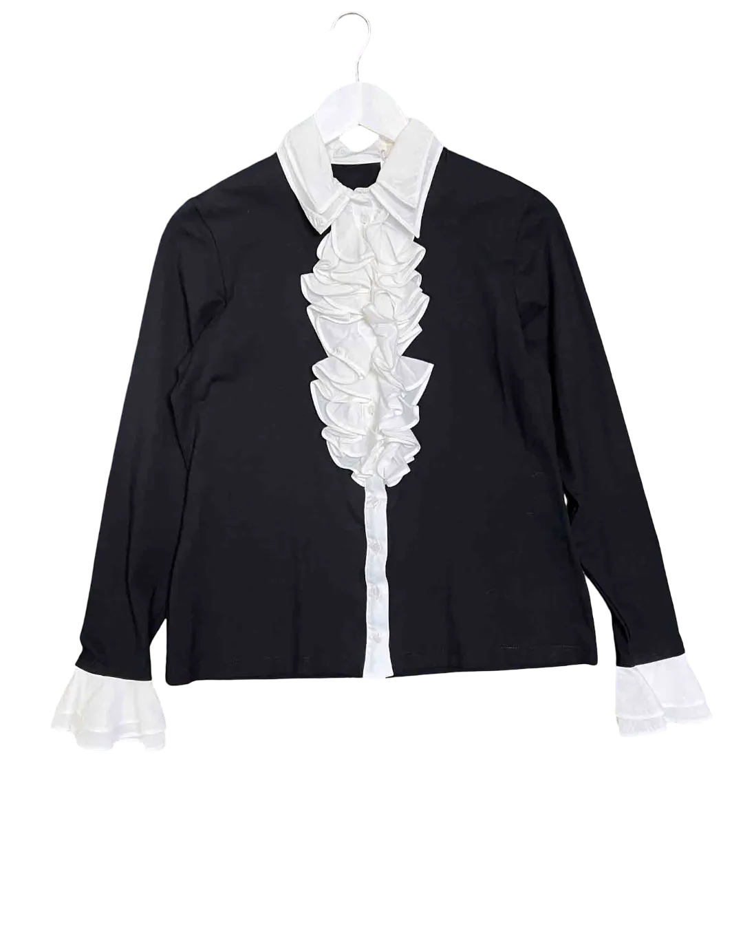 Size 44 (XL) | Anne Fontaine Ruffle Shirt