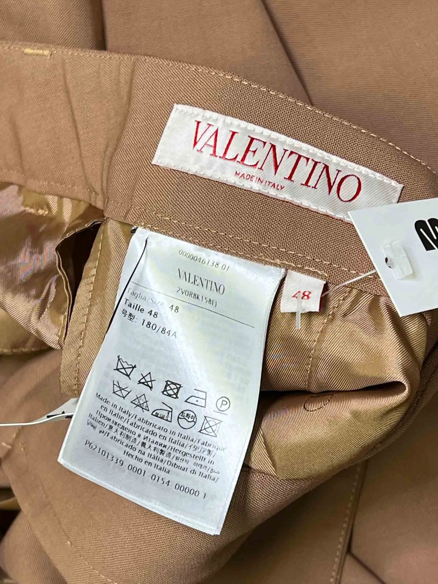 Size 48 (34) | Valentino Terracotta Wool Wide Leg Pants