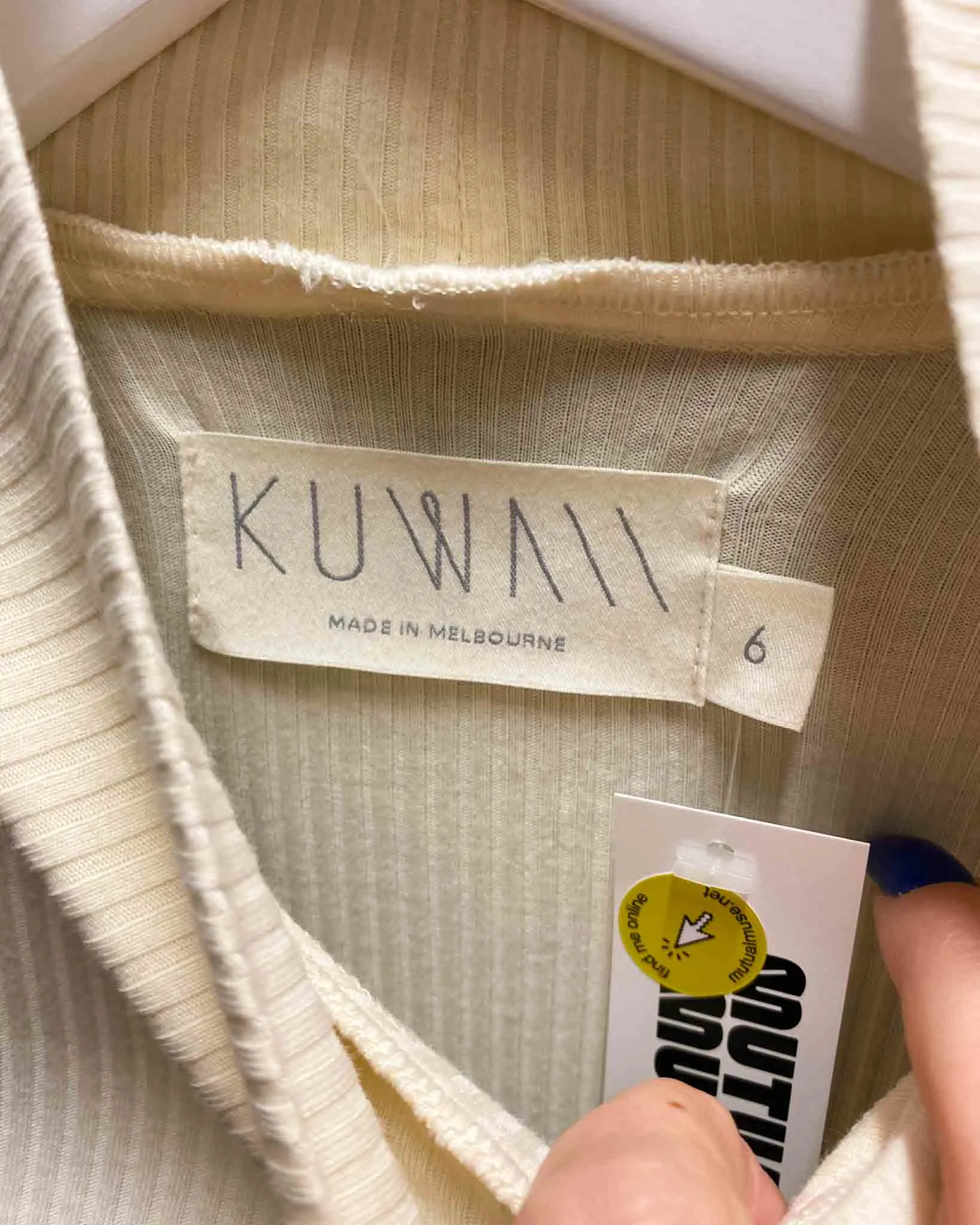 Size 6 | Kuwaii Ribbed Skivvy Top