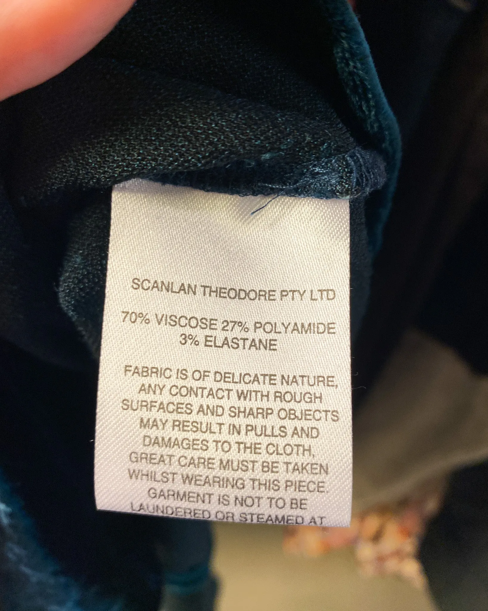 Size 6 | Scanlan Theodore Velour Asymmetrical Skirt