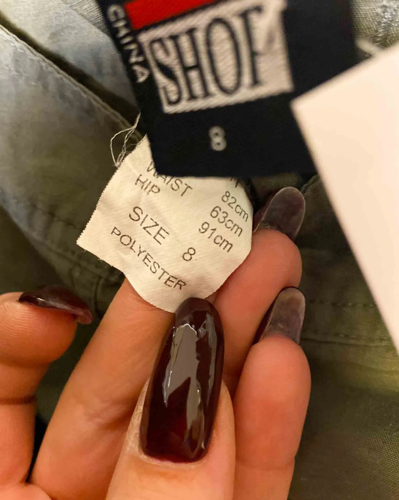 Size 8 | Miss Shop Nylon Y2K Skirt