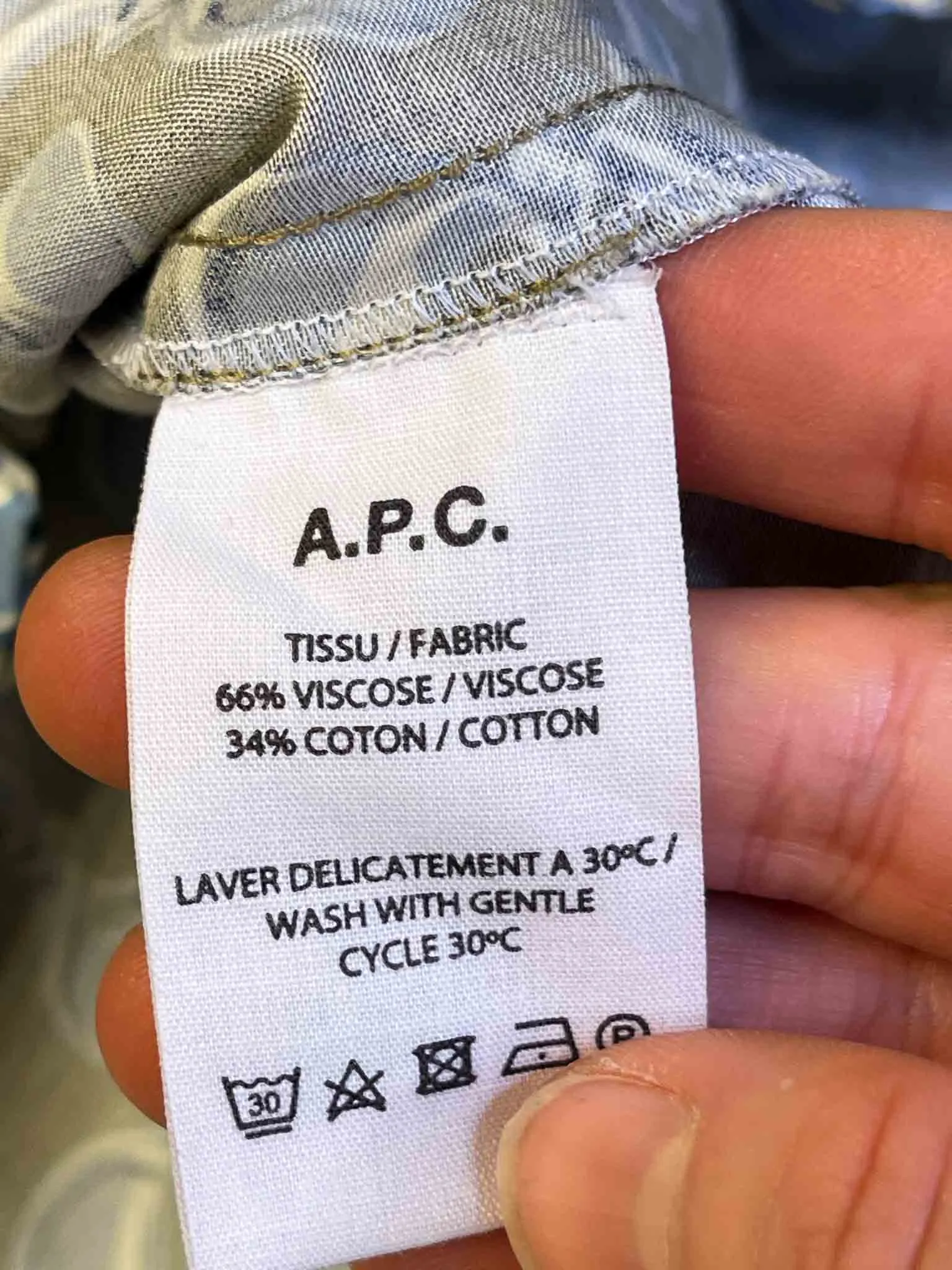 Size FR 40 (12) | A.P.C. Pajama Style Pattern Shirt