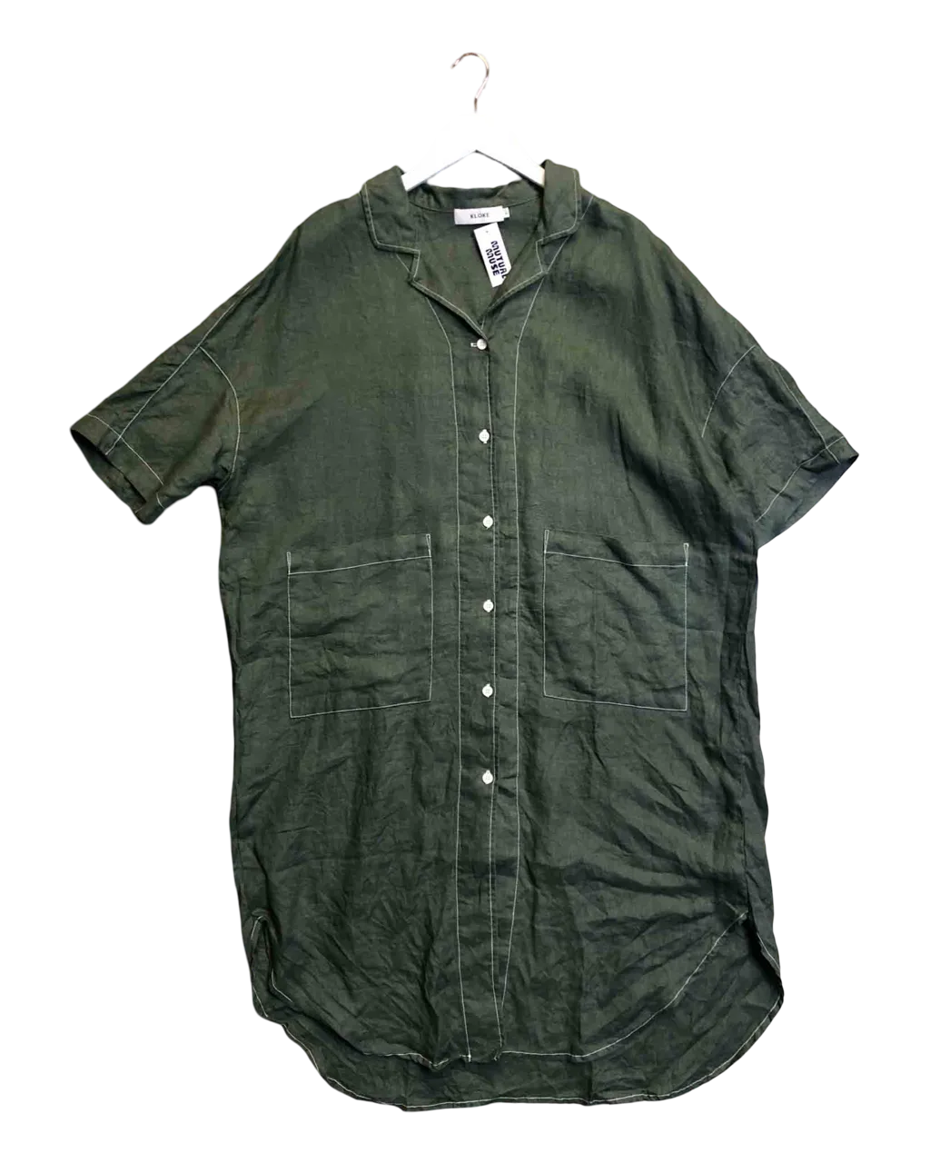 Size L | Kloke Oversized Linen Shirt Dress