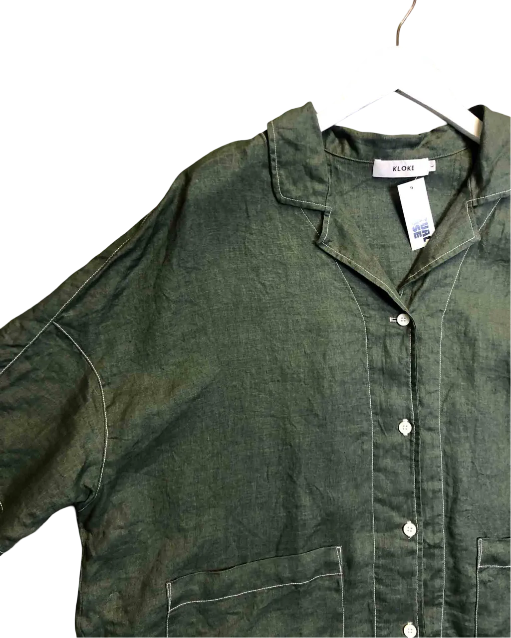 Size L | Kloke Oversized Linen Shirt Dress