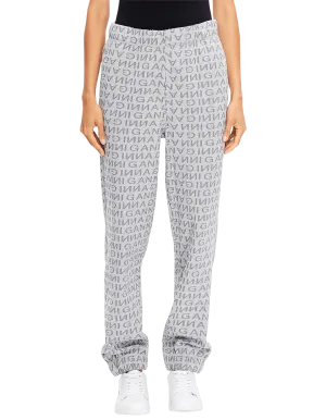 Size M | Ganni Jacquard Ganni Logo Print Isoli Jogger Pant With Tags
