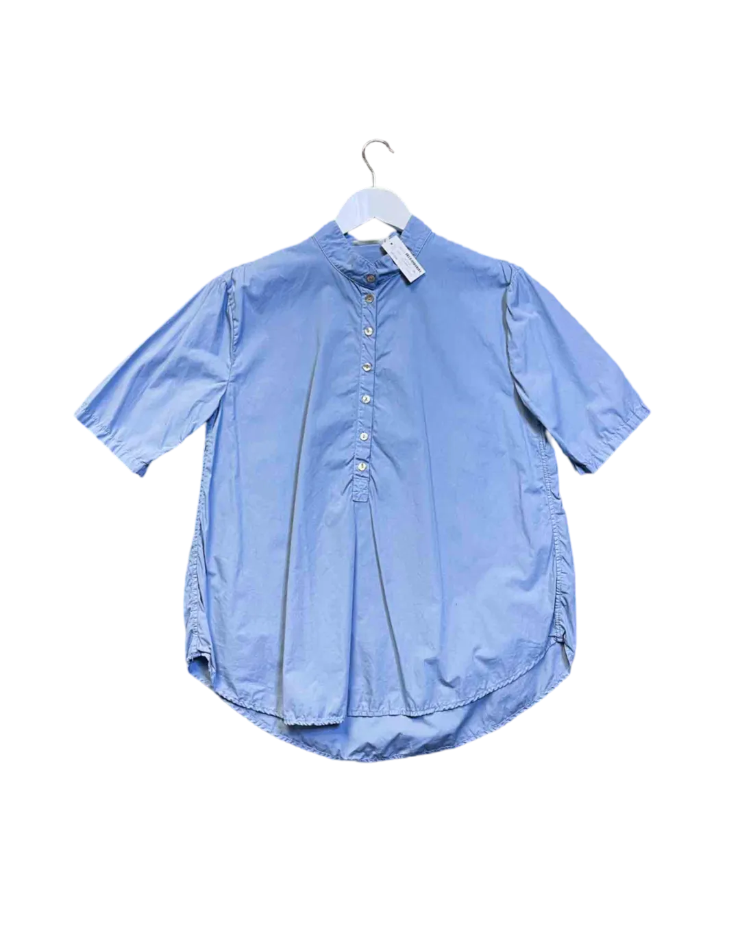 Size M | Primness Powder Blue Band Collar Shirt