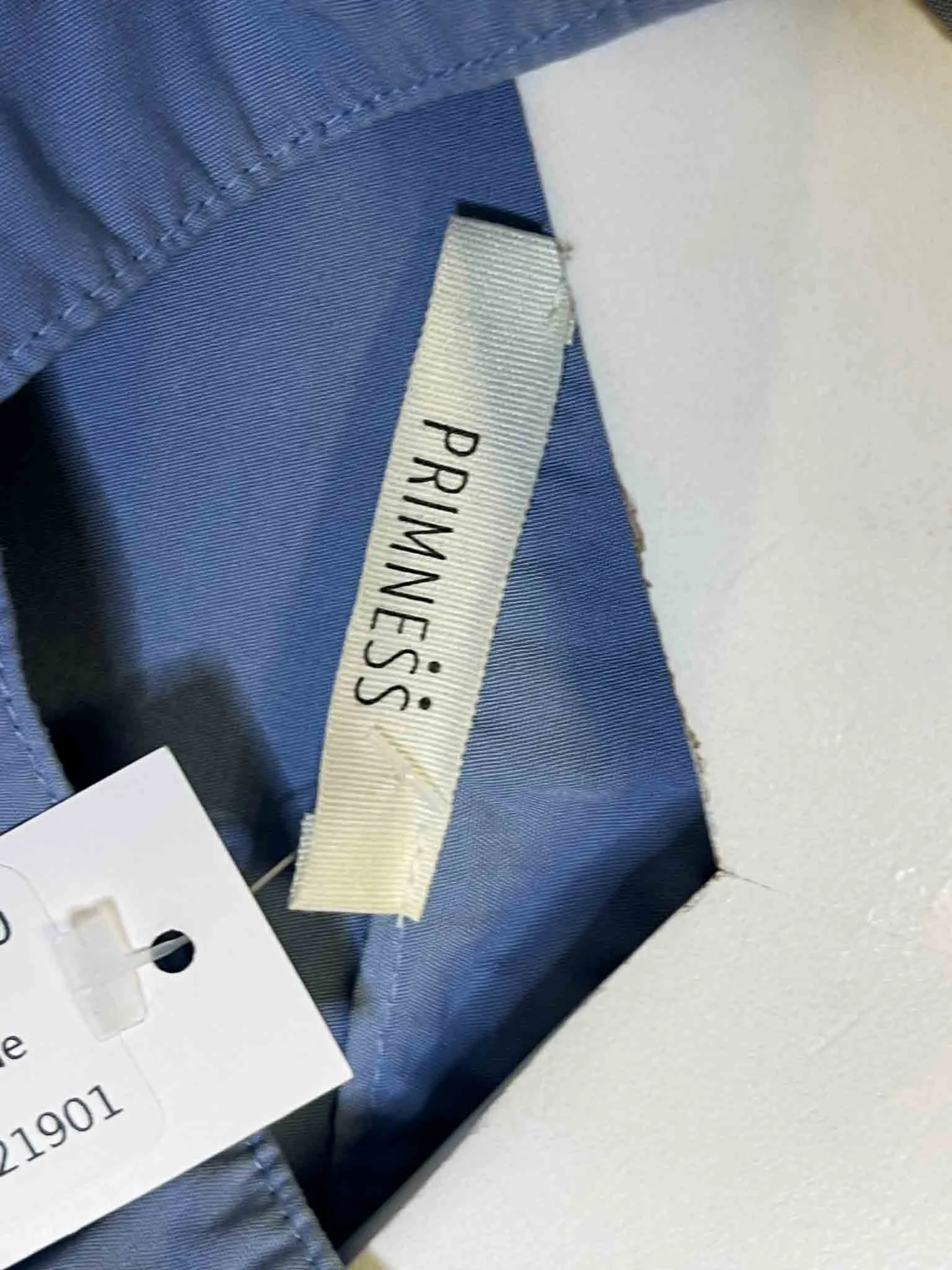 Size M | Primness Powder Blue Band Collar Shirt