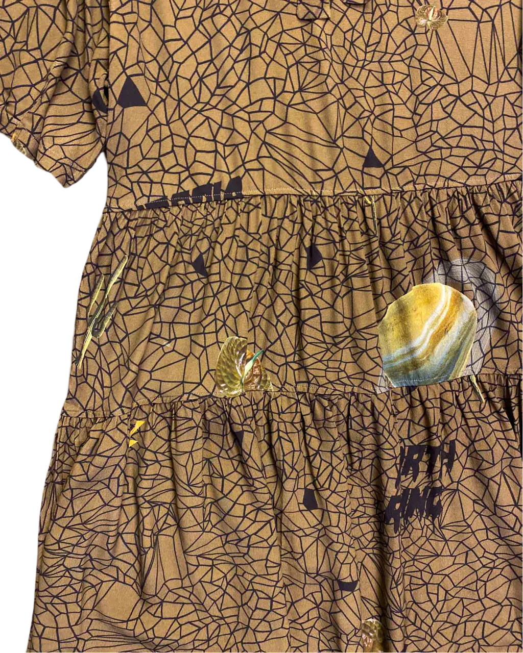 Size M | Salasai Planet Print Midi Dress