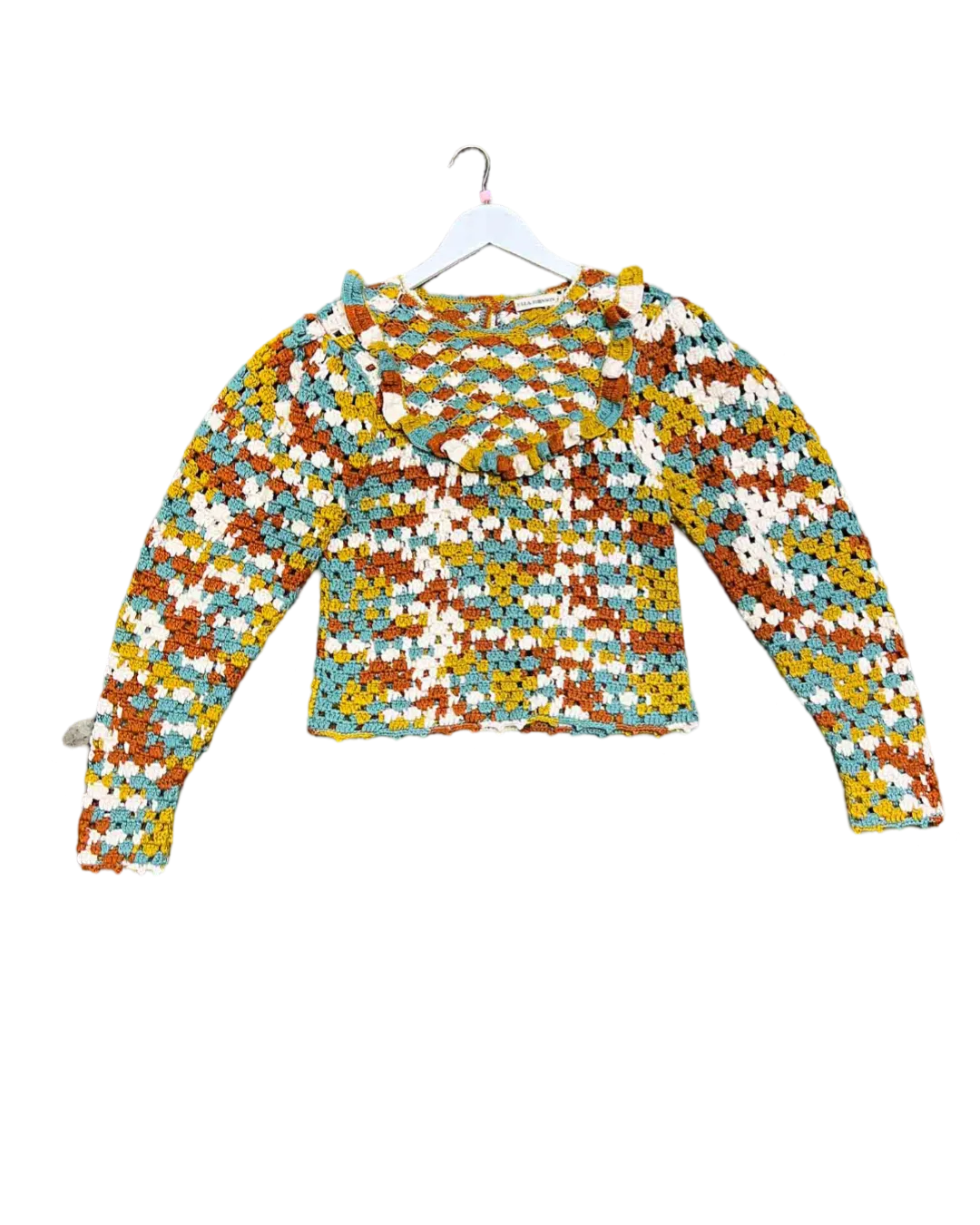 Size M | Ulla Johnson Alda Crochet Wool Blend Jumper