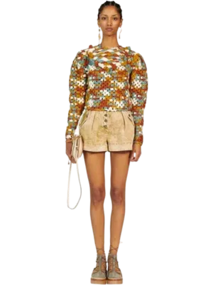 Size M | Ulla Johnson Alda Crochet Wool Blend Jumper