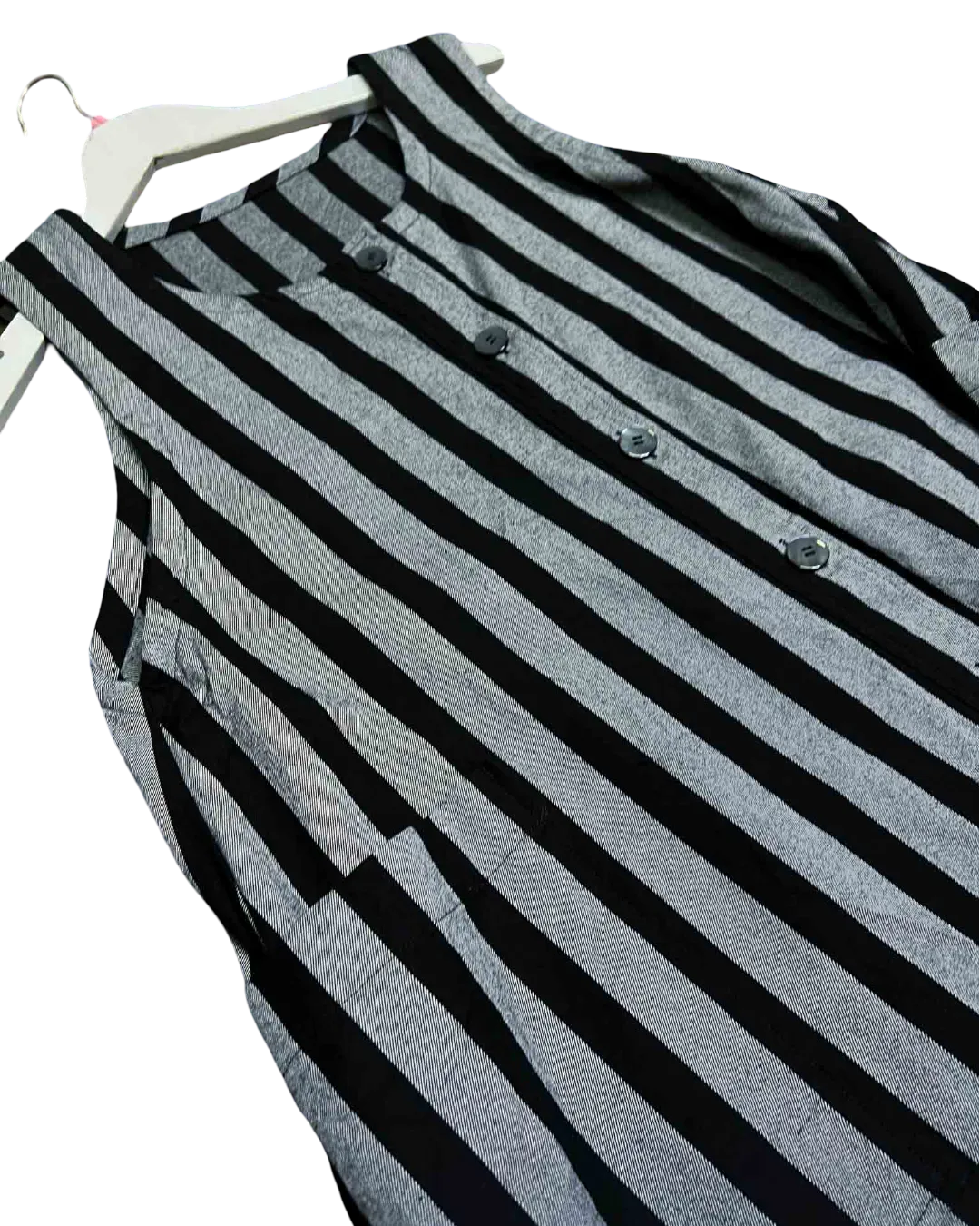 Size M | Y's for Living Striped Cotton Twill Dress