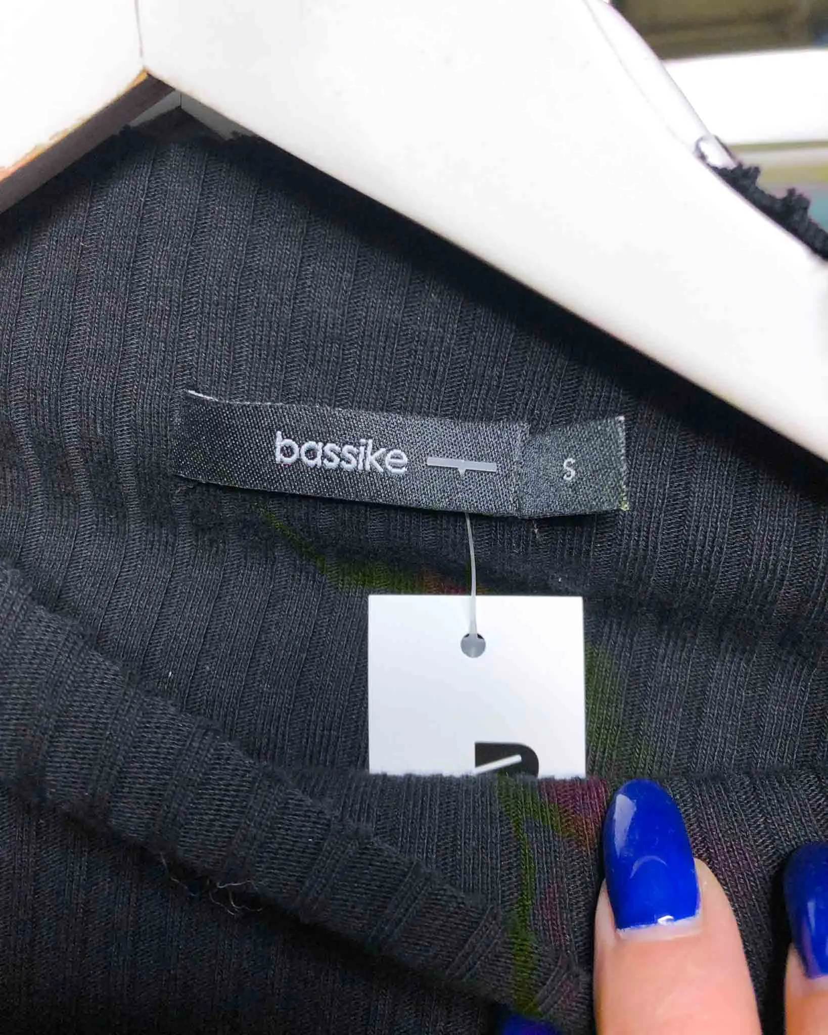 Size S | Bassike Long Sleeve Tie Back Top