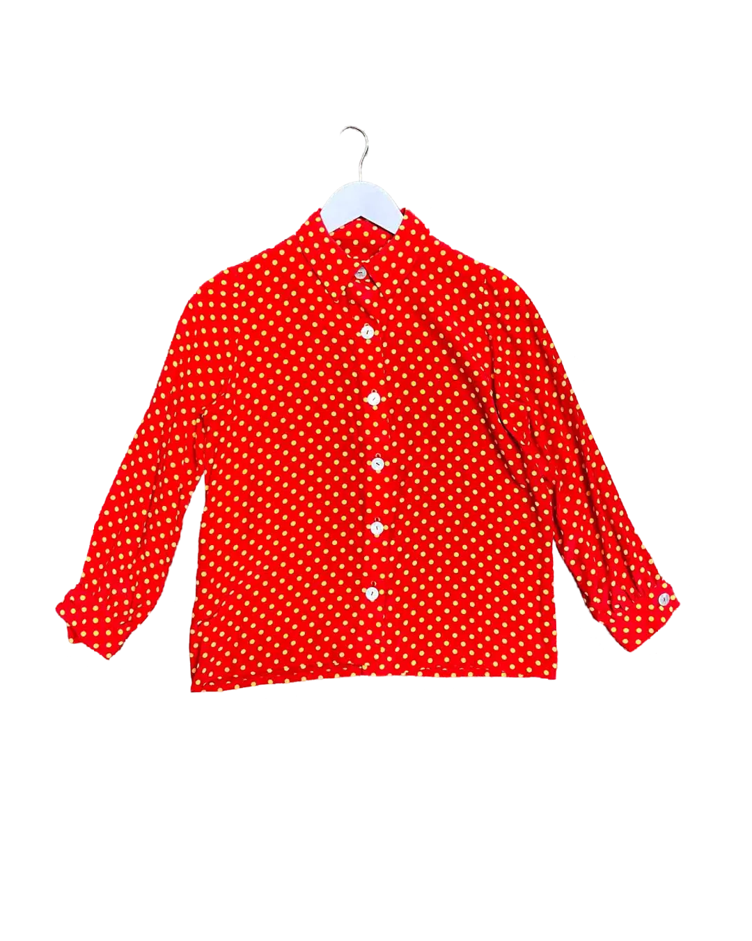 Size S | Jot Vintage Silk Polka Dot Shirt