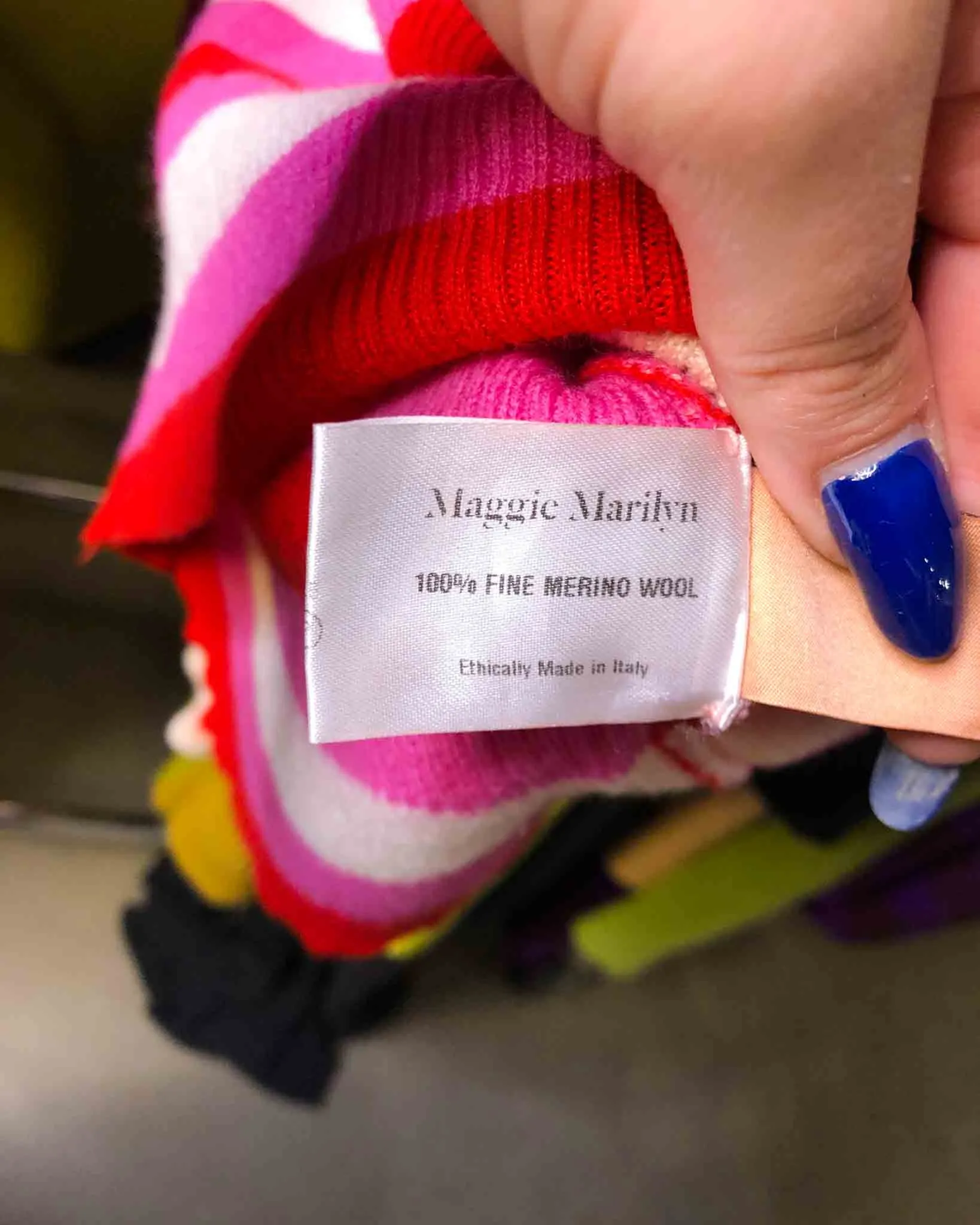 Size S | Maggie Marilyn Striped Merino Jumper