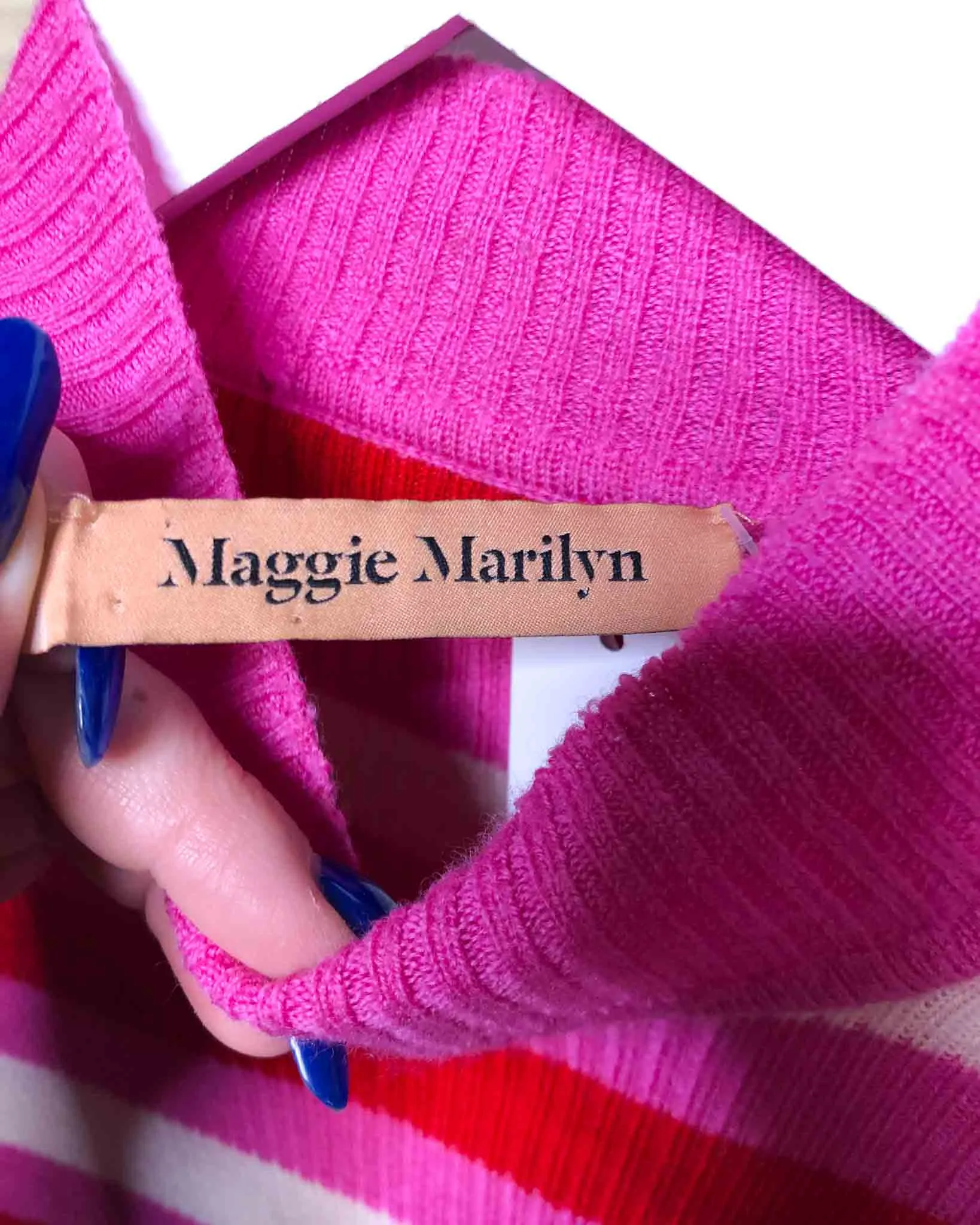 Size S | Maggie Marilyn Striped Merino Jumper