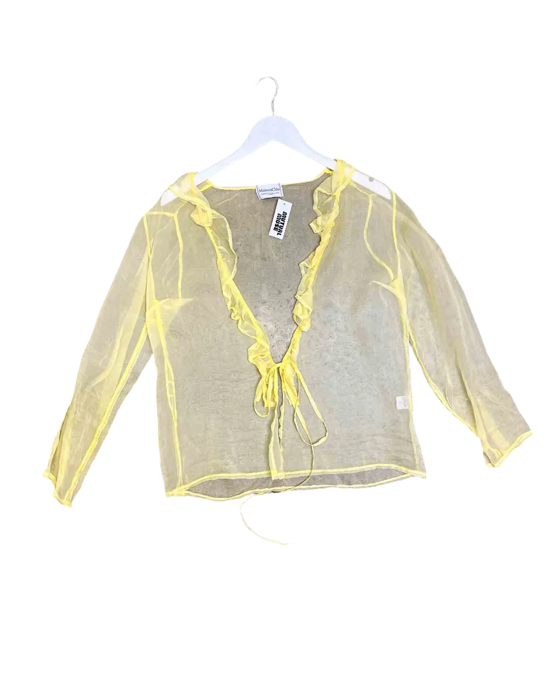 Size S | Maison Cléo Silk Wrap Top