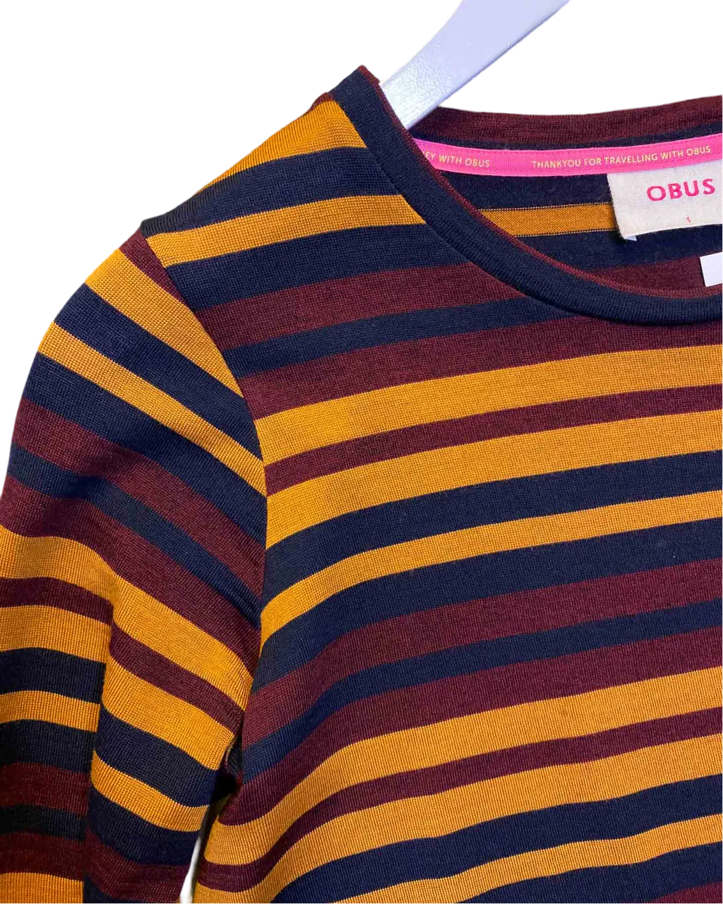 Size S | Obus Striped Merino Wool Dress