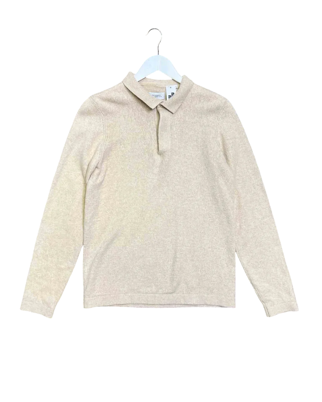 Size S | Saturdays NYC Knit Long Sleeve Polo