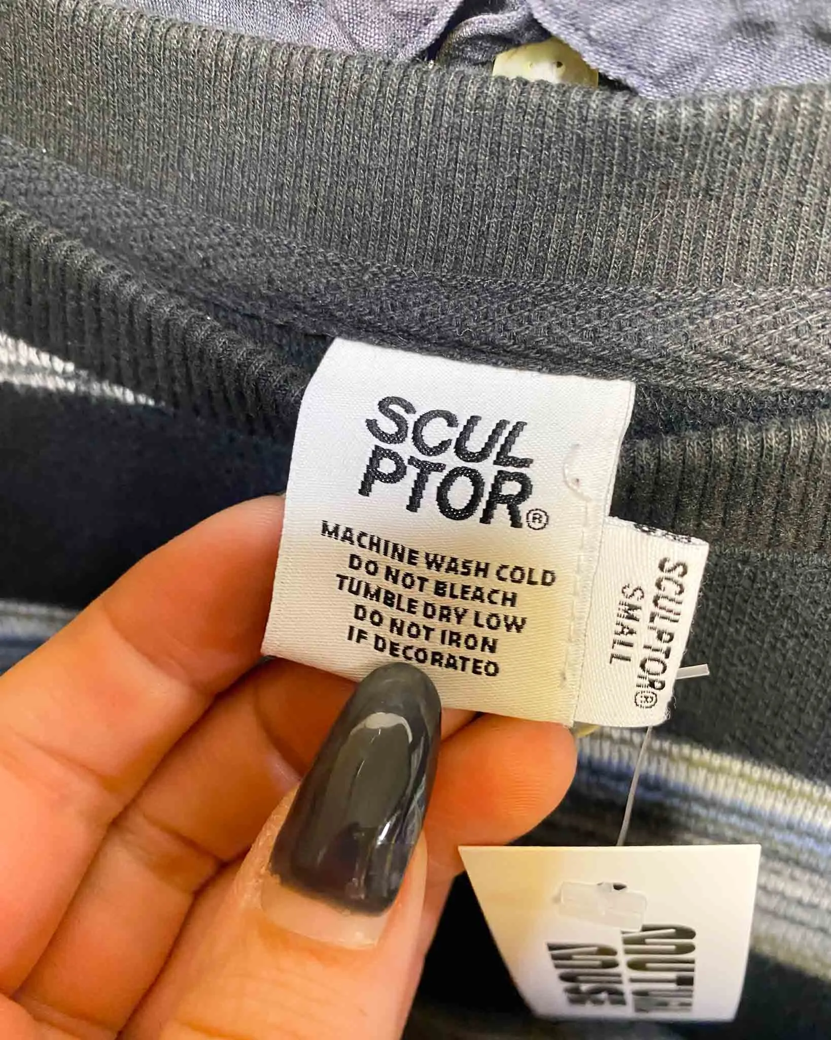 Size S | Sculptor Knit Striped Sweatshirt