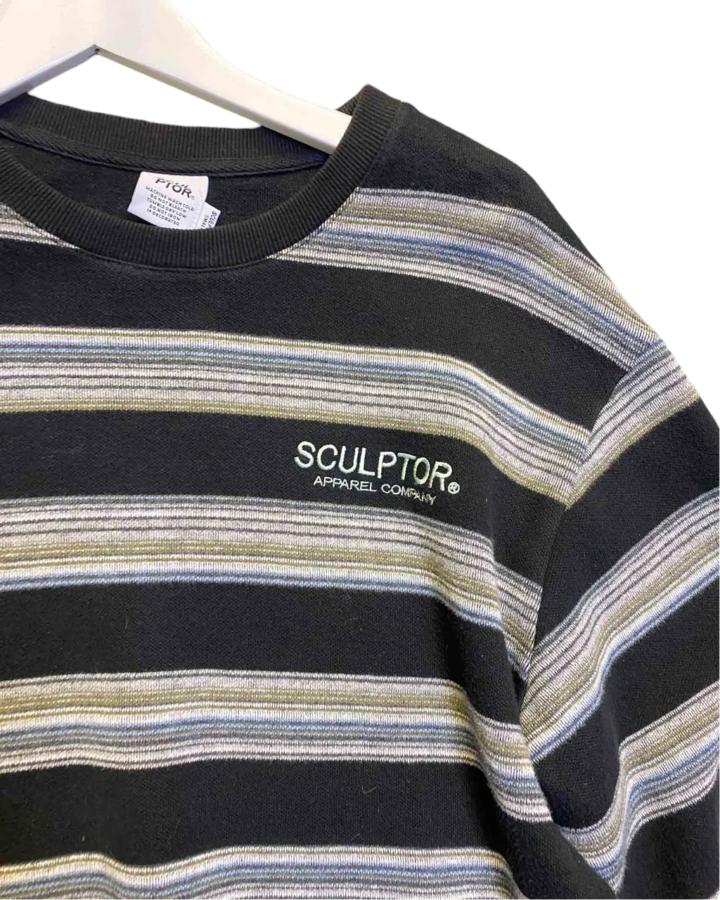 Size S | Sculptor Knit Striped Sweatshirt