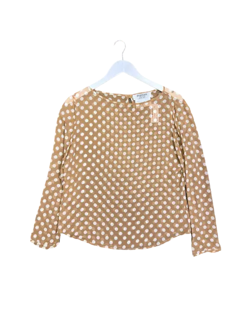 Size S |  Sportmax Sheer Silk Polkadot Top, S
