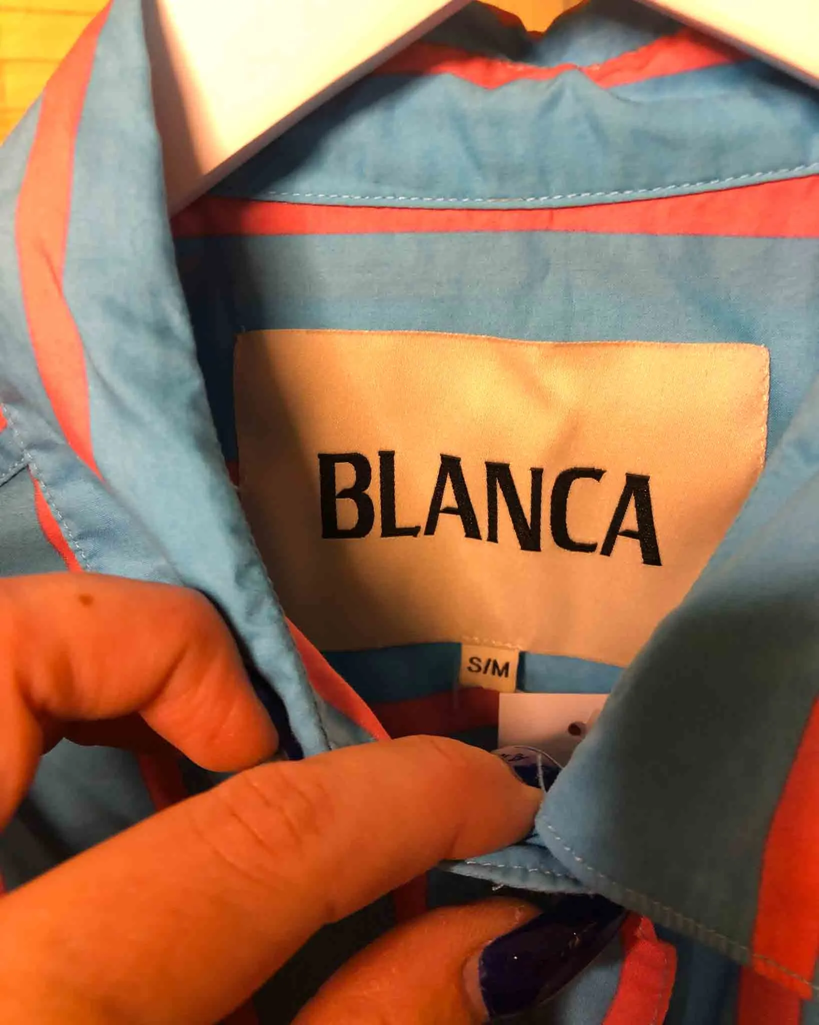 Size S/M | Blanca Striped Cotton Shirt