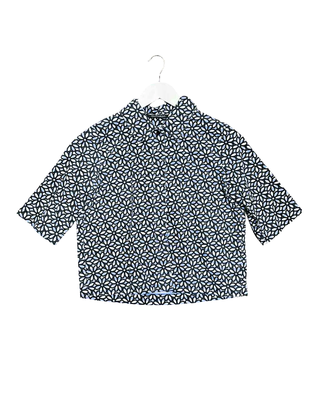 Size XS | Alpha60 Cropped Floral Shirt