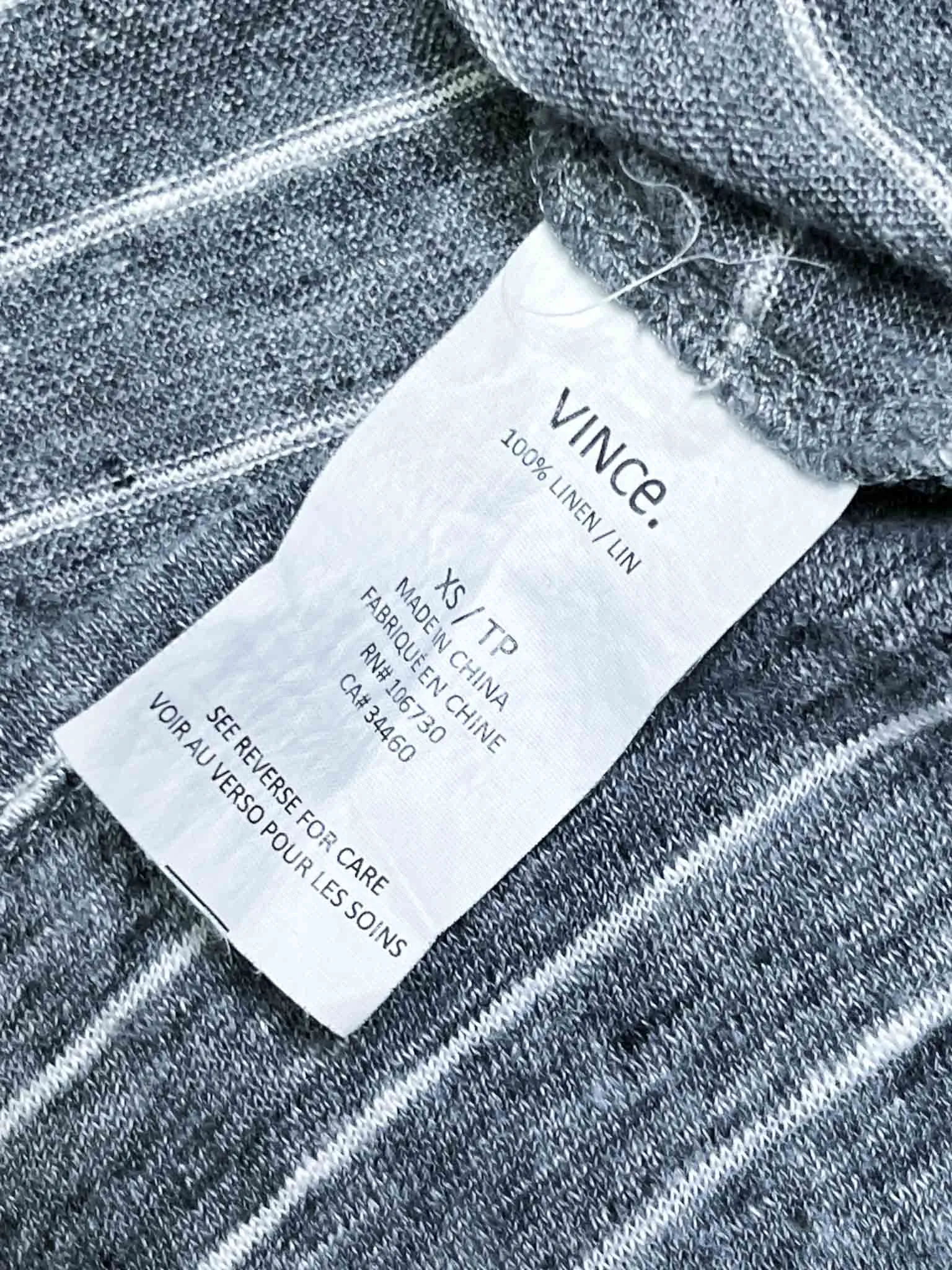 Size XS | Vince Linen Stripe Top